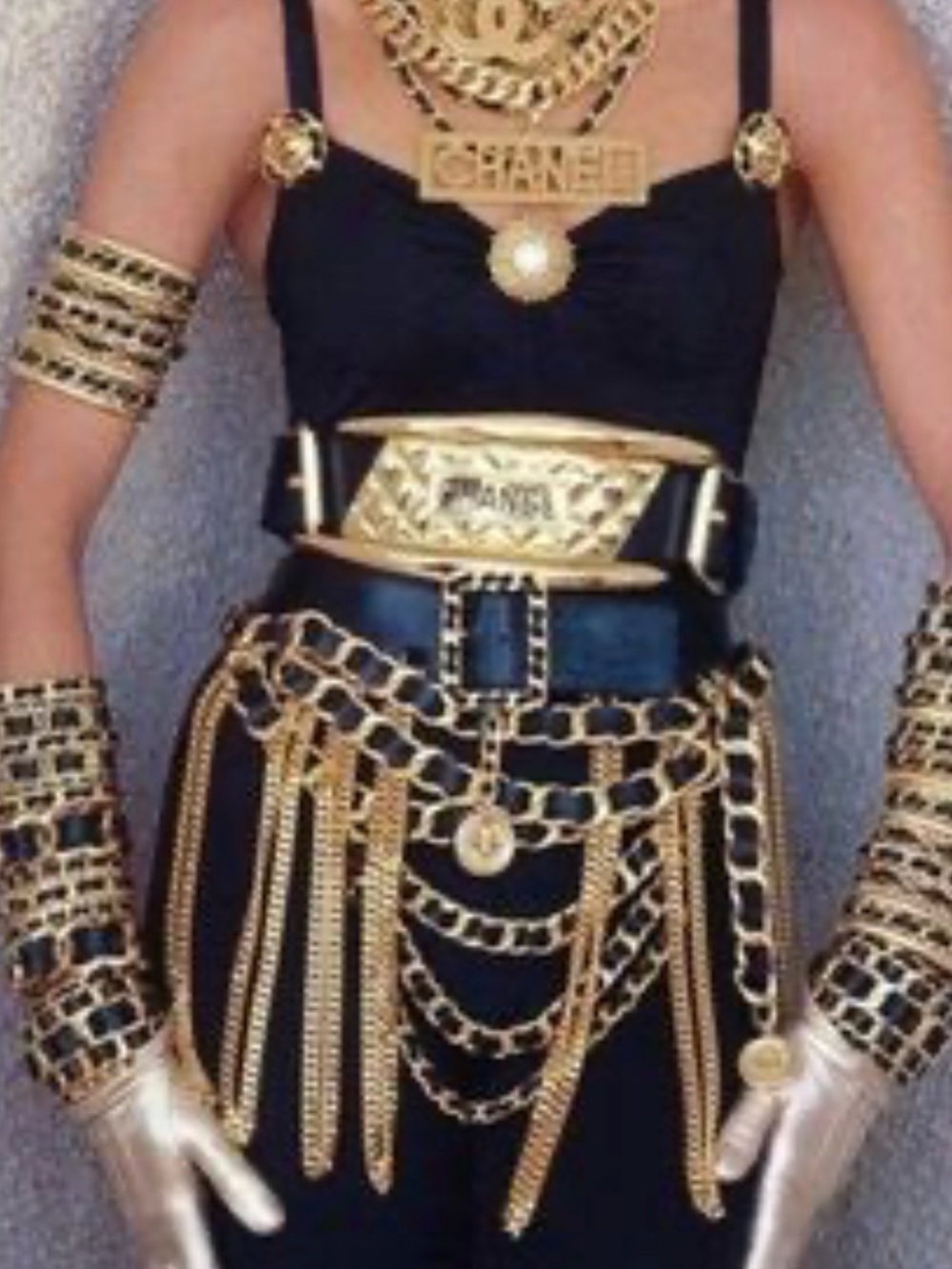 Vintage Chanel runway iconic, multi chain belt